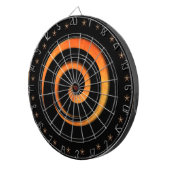 Orangefarbene Spiralregulierung Dartscheibe (Vorderseite rechts)