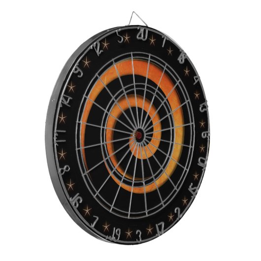 Orangefarbene Spiralregulierung Dartscheibe (Vorderseite Links)