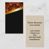 Orangefarbene Standard Business Card U Visitenkarte (Vorne/Hinten)