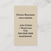 Orangefarbene Standard Business Card U Visitenkarte (Rückseite)