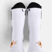Orangefarbene Stelle mit Kürbisgesicht Socken (Oben)
