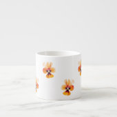 orangefarbene Stiefmütterchen Espressotasse (Vorderseite)