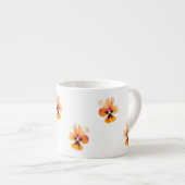 orangefarbene Stiefmütterchen Espressotasse (Vorderseite Rechts)