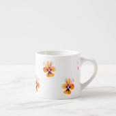 orangefarbene Stiefmütterchen Espressotasse (Rechts)