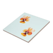 orangefarbene Stiefmütterchen Fliese (Seite)