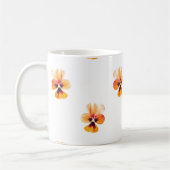 orangefarbene Stiefmütterchen Kaffeetasse (Links)