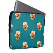 orangefarbene Stiefmütterchen Laptopschutzhülle (Vorne Rechts)