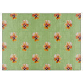 orangefarbene Stiefmütterchen Schneidebrett (Vorderseite)