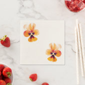orangefarbene Stiefmütterchen Serviette (Beispiel)