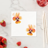 orangefarbene Stiefmütterchen Serviette (Beispiel)