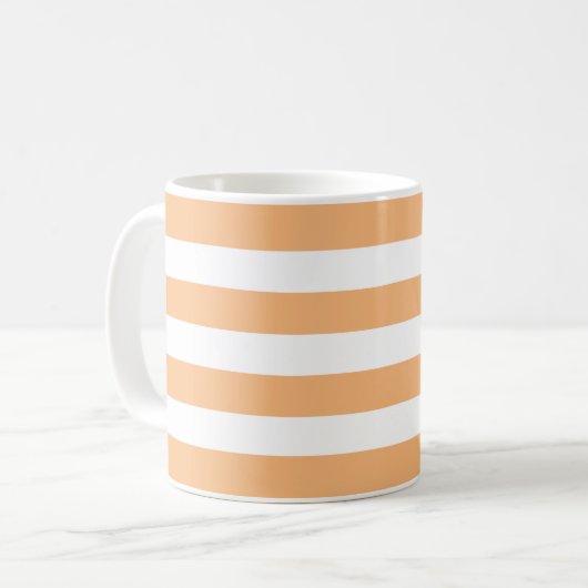 Orangefarbene Streifen 1 Kaffeetasse (Vorderseite Links)