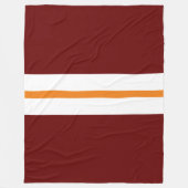 Orangefarbene Streifen auf tiefroten Streifen Fleecedecke (Vorderseite)