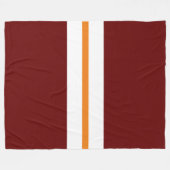Orangefarbene Streifen auf tiefroten Streifen Fleecedecke (Vorderseite (Horizontal))
