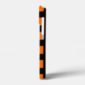 Orangefarbene Streifen Case-Mate iPhone Hülle (Rückseite / Links)