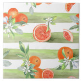 Orangefarbene Streifen Fliese (Vorderseite)