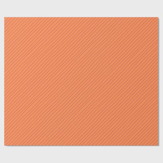 Orangefarbene Streifen Geschenkpapier (Flach)