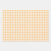 Orangefarbene Streifen Karo rautengeometrisch schi Geschenkpapier Set (Vorderseite 3)