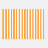 Orangefarbene Streifen Karo rautengeometrisch schi Geschenkpapier Set (Vorderseite 2)