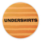 Orangefarbene Streifen Keramikknauf (Vorderseite)