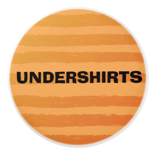 Orangefarbene Streifen Keramikknauf (Vorderseite)