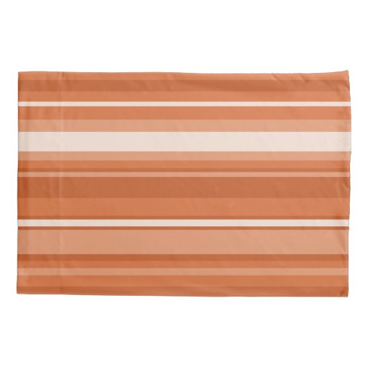 Orangefarbene Streifen Kissenbezug (Rückseite)