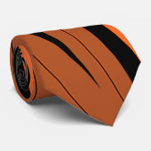 Orangefarbene Streifen Krawatte (Gerollt)