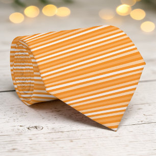 Orangefarbene Streifen Krawatte