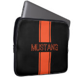 Orangefarbene Streifen Laptopschutzhülle (Vorne Rechts)