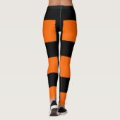 Orangefarbene Streifen Leggings (Rückseite)