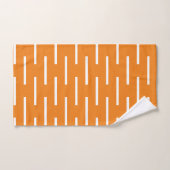 Orangefarbene Streifen Moderne Cool 2021 Badhandtuch Set (Handtuch)