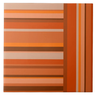 Orangefarbene Streifen Muster Abstrakt asymmetrisc Fliese