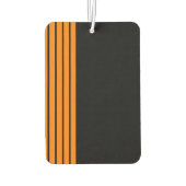 Orangefarbene Streifen schwarz Autolufterfrischer (Rückseite)