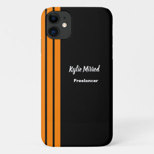 Orangefarbene Streifen schwarz Case-Mate iPhone Hülle