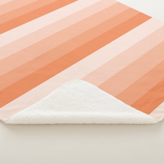 Orangefarbene Streifen Sherpadecke (3/4)