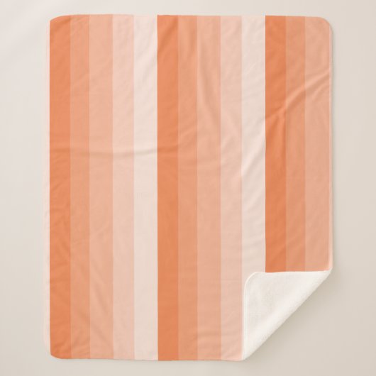 Orangefarbene Streifen Sherpadecke (Vorderseite)