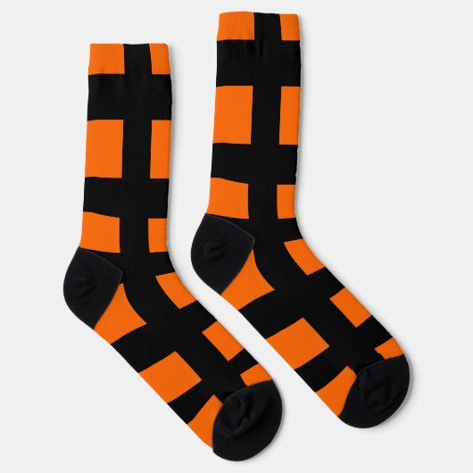 Orangefarbene Streifen Socken (Rechts)