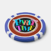 Orangefarbene Streifen, Streifen Pokerchips (Einzeln)