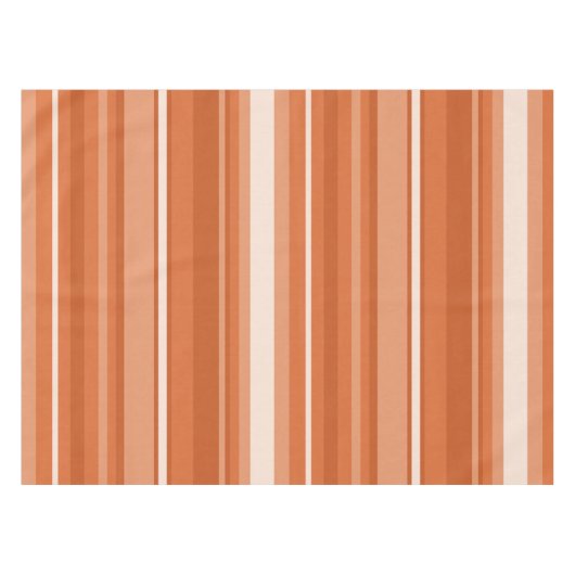 Orangefarbene Streifen Tischdecke (Vorderseite (Horizontal))