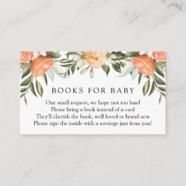 Orangefarbene Süsse-Bücher für Babysteckkarten Begleitkarte