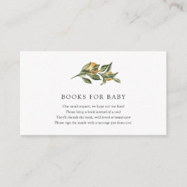 Orangefarbene Süsse Bücher für Babystichproben Begleitkarte