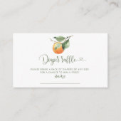 Orangefarbene Süsse-Gewinnkarte Begleitkarte (Vorderseite)