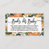 Orangefarbene Süssen bringen eine Buchkarte mit Begleitkarte (Vorderseite)