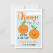 Orangefarbene Süssen Valentinstag-Karte Einladung (Vorderseite)
