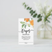 Orangefarbene Süssen Windelung Begleitkarte (Stehend Vorderseite)