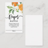 Orangefarbene Süssen Windelung Begleitkarte (Vorne/Hinten)