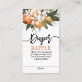 Orangefarbene Süssen Windelung Begleitkarte (Vorderseite)