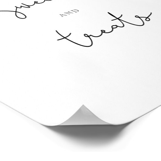 Orangefarbene Süßigkeiten und Leckereien Babydusch Poster (Ecke)