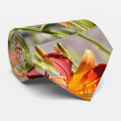 Orangefarbene Taglilie Krawatte (Gerollt)