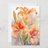 Orangefarbene Taglilien Feiertagskarte (Vorderseite)