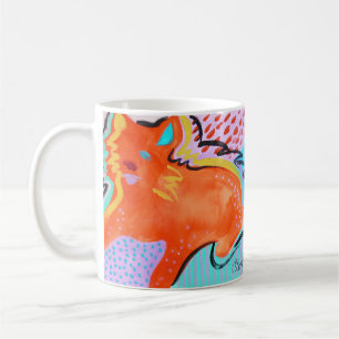 Orangefarbene Tasse